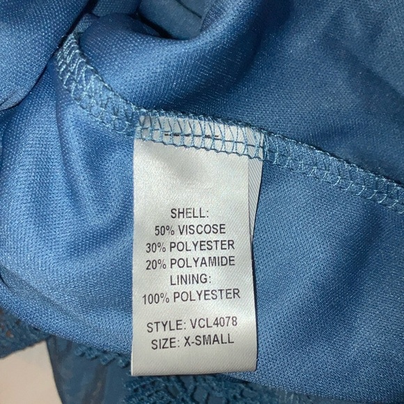 NWT Elan XS Blue Mini Skirt Tiered Ruffled Casual - Picture 5 of 11